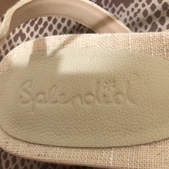 NWOT Splendid Cream Canvas Ankle Strap Sandals - Picture 5 of 12